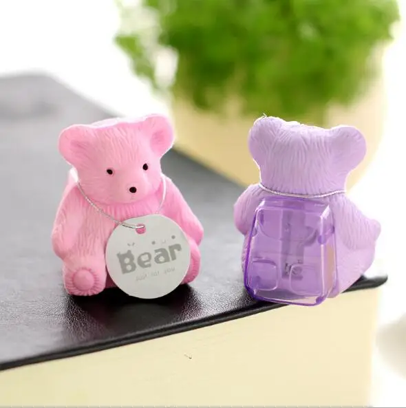 Teddy Bear Shape Eraser with Sharpener