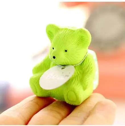 Teddy Bear Shape Eraser with Sharpener