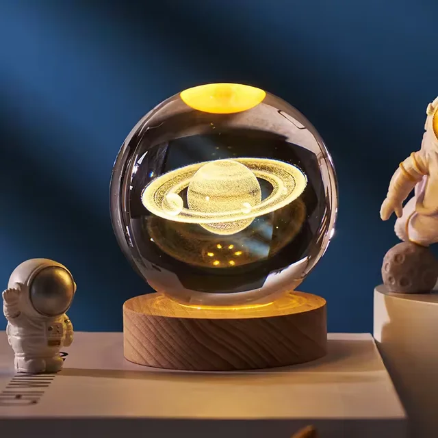 Galaxy Moon Crystal Lamp