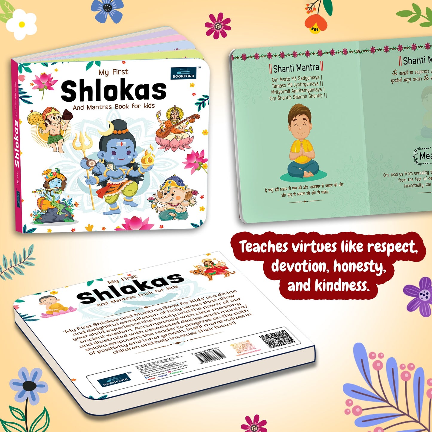 🌟 My First Shloka Book for Kids | Illustrated Sanskrit Mantras & Prayers Board Book | Sacred Devotional Gift for Toddlers ✨