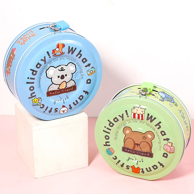 Metal Piggy Bank - With Lock & Key – Kids Money Saving Box