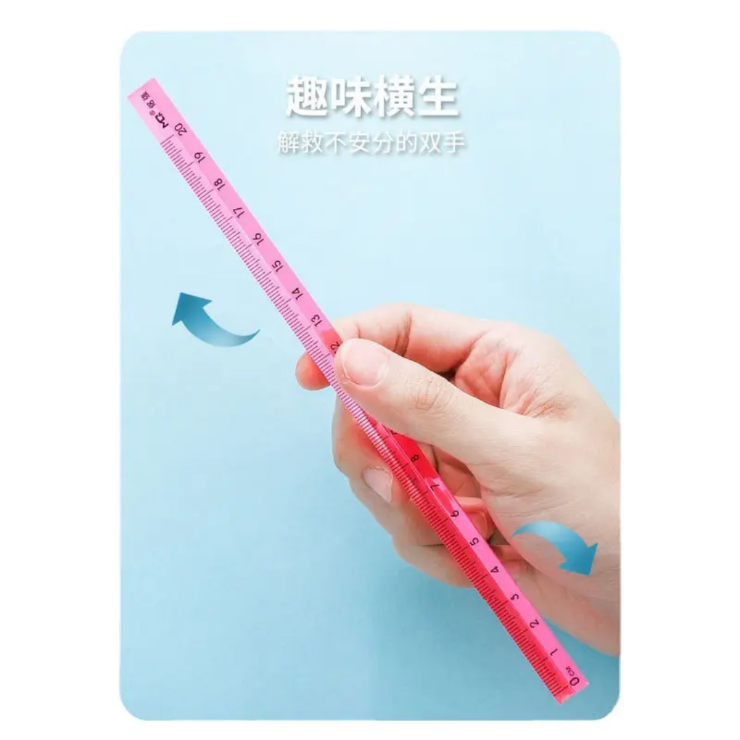 15cm Transparent Crystal Scale for Kids | Cute Geometric School Ruler