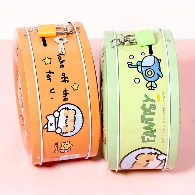 Metal Piggy Bank - With Lock & Key – Kids Money Saving Box
