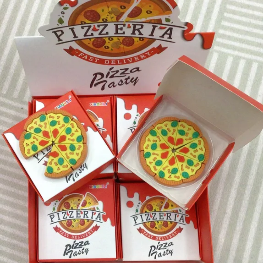 Pizza Shape Erasers