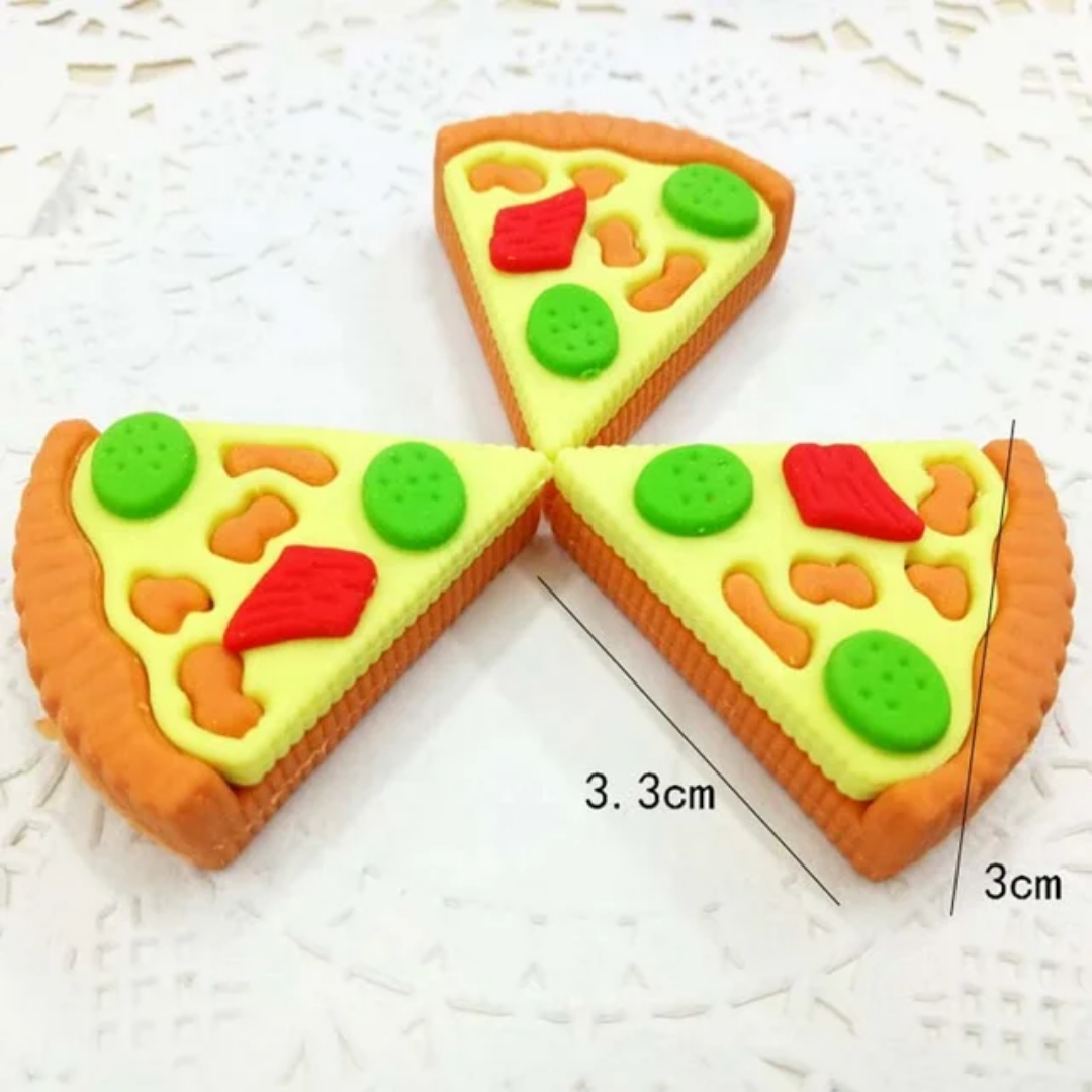 Pizza Shape Erasers