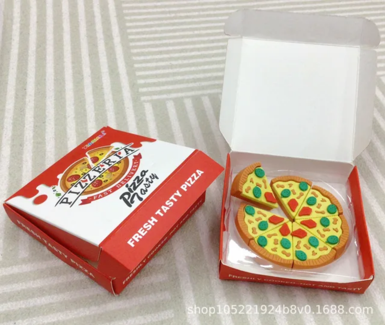 Pizza Shape Erasers