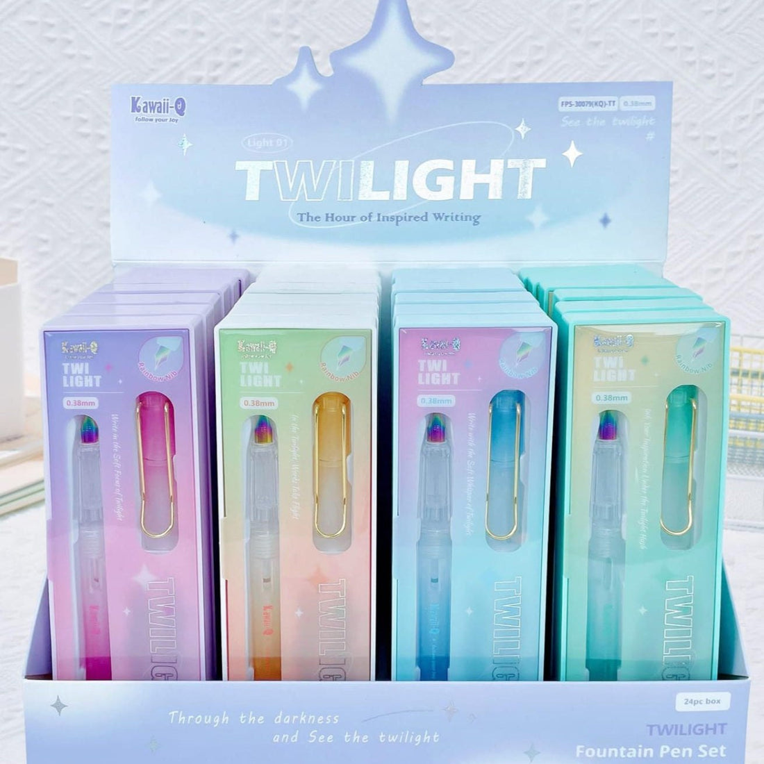 Kawaii Twilight Ink Pen Set – Cute Aesthetic Stationery for Kids
