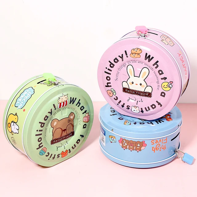 Metal Piggy Bank - With Lock & Key – Kids Money Saving Box