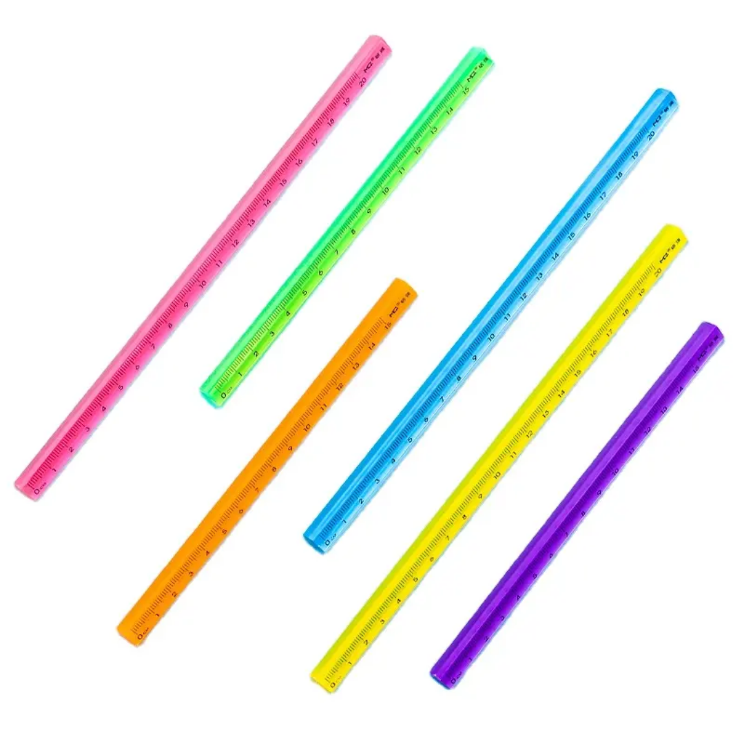 15cm Transparent Crystal Scale for Kids | Cute Geometric School Ruler