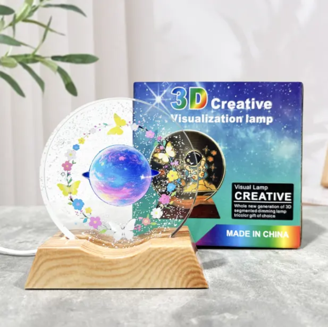🌈 Magic Crystal Lamp (3D LED)