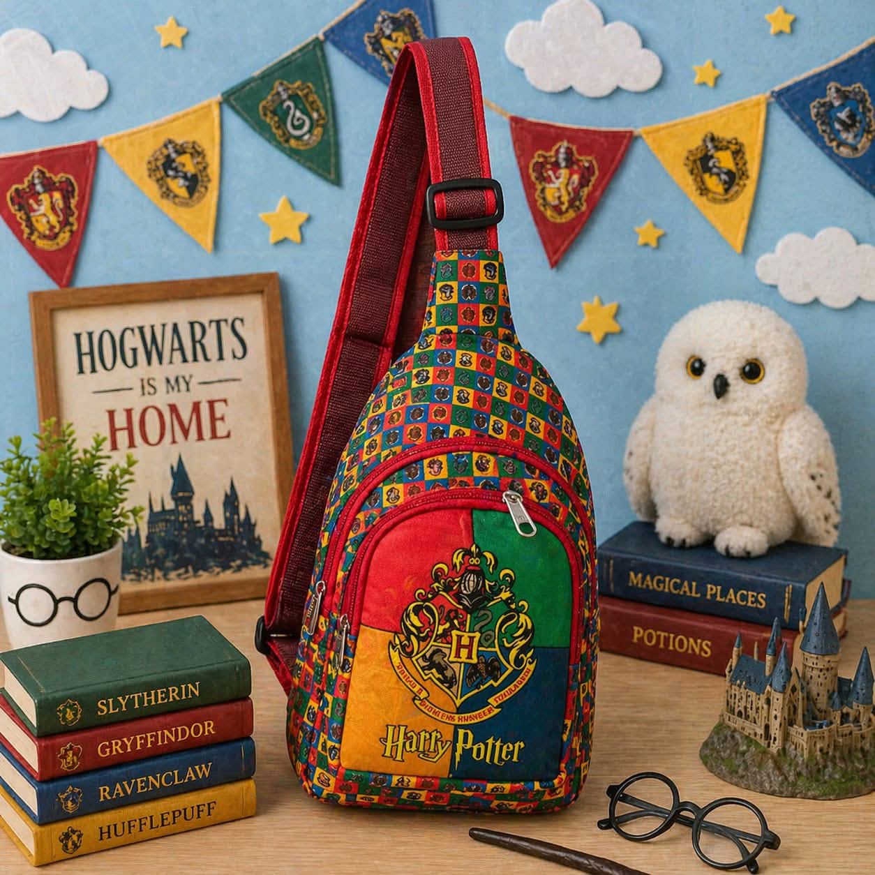 Harry Potter Crossbody Chest Bag – Magical Travel Fanny Pack for Kids