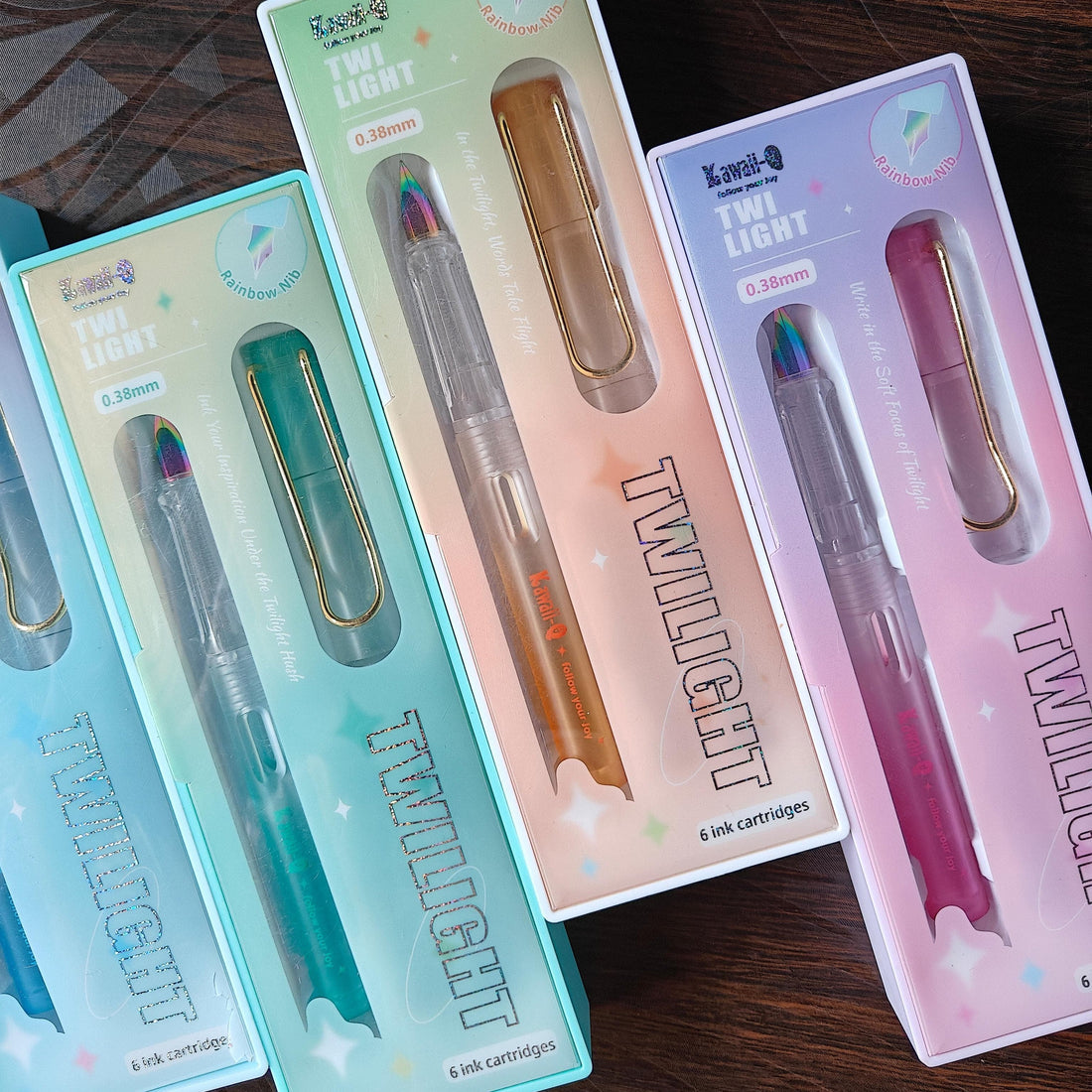 Kawaii Twilight Ink Pen Set – Cute Aesthetic Stationery for Kids