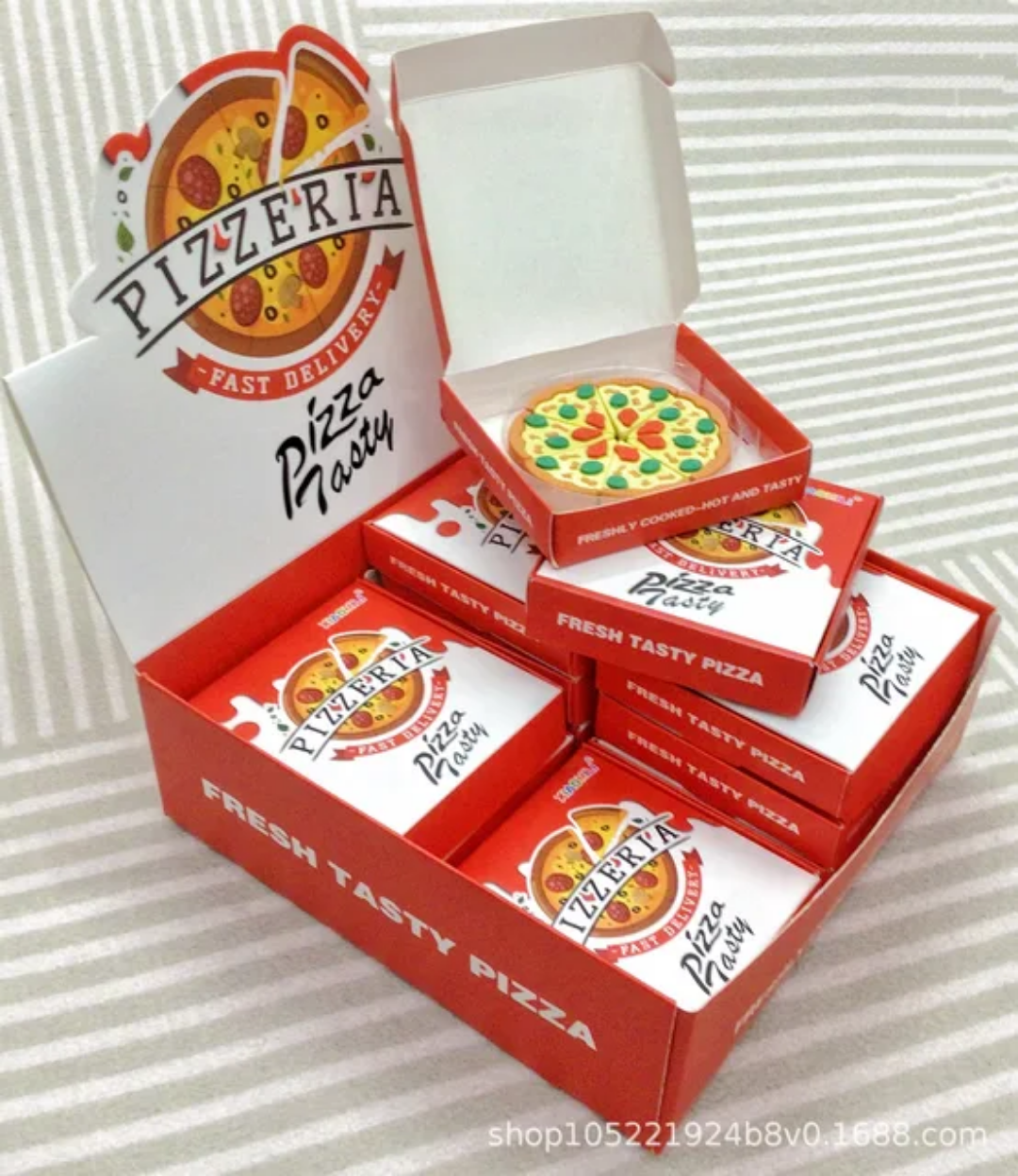 Pizza Shape Erasers