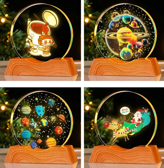🌈 Magic Crystal Lamp (3D LED)