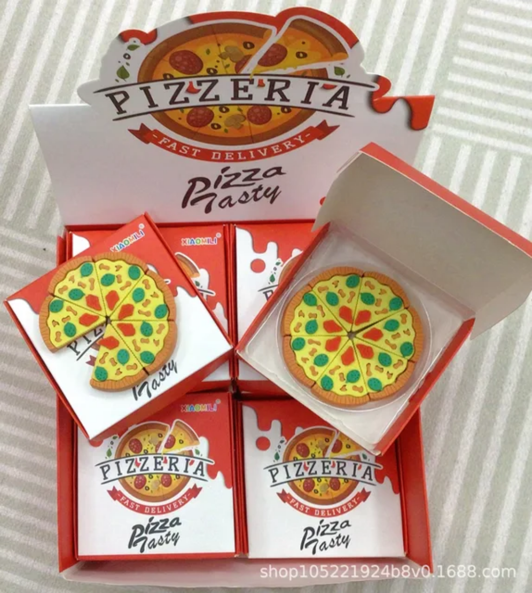 Pizza Shape Erasers